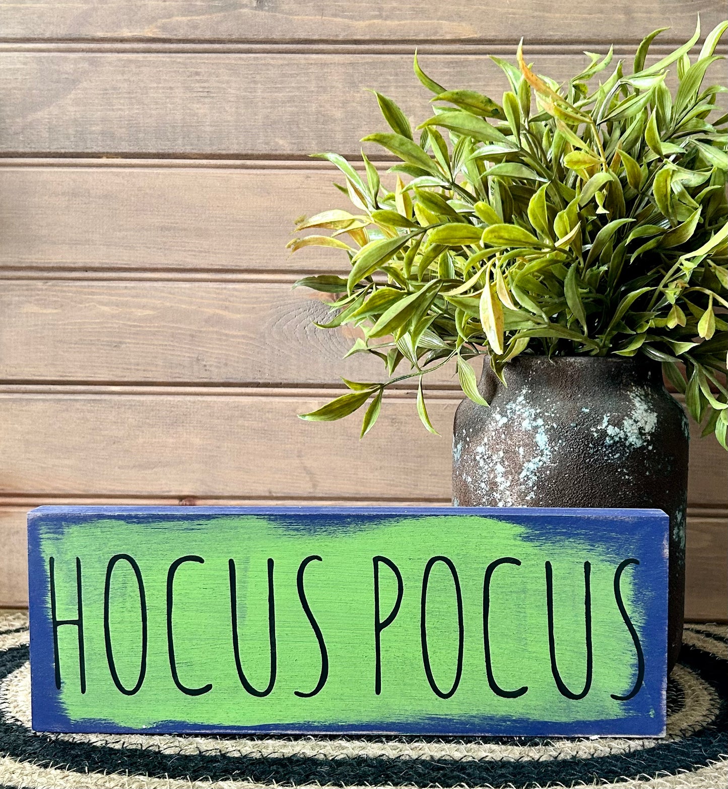 HOCUS POCUS - Rustic Wood Shelf Sign