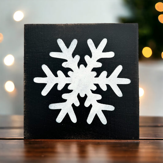 snowflake wood sign