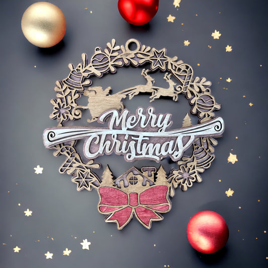 "Merry Christmas" wood sign