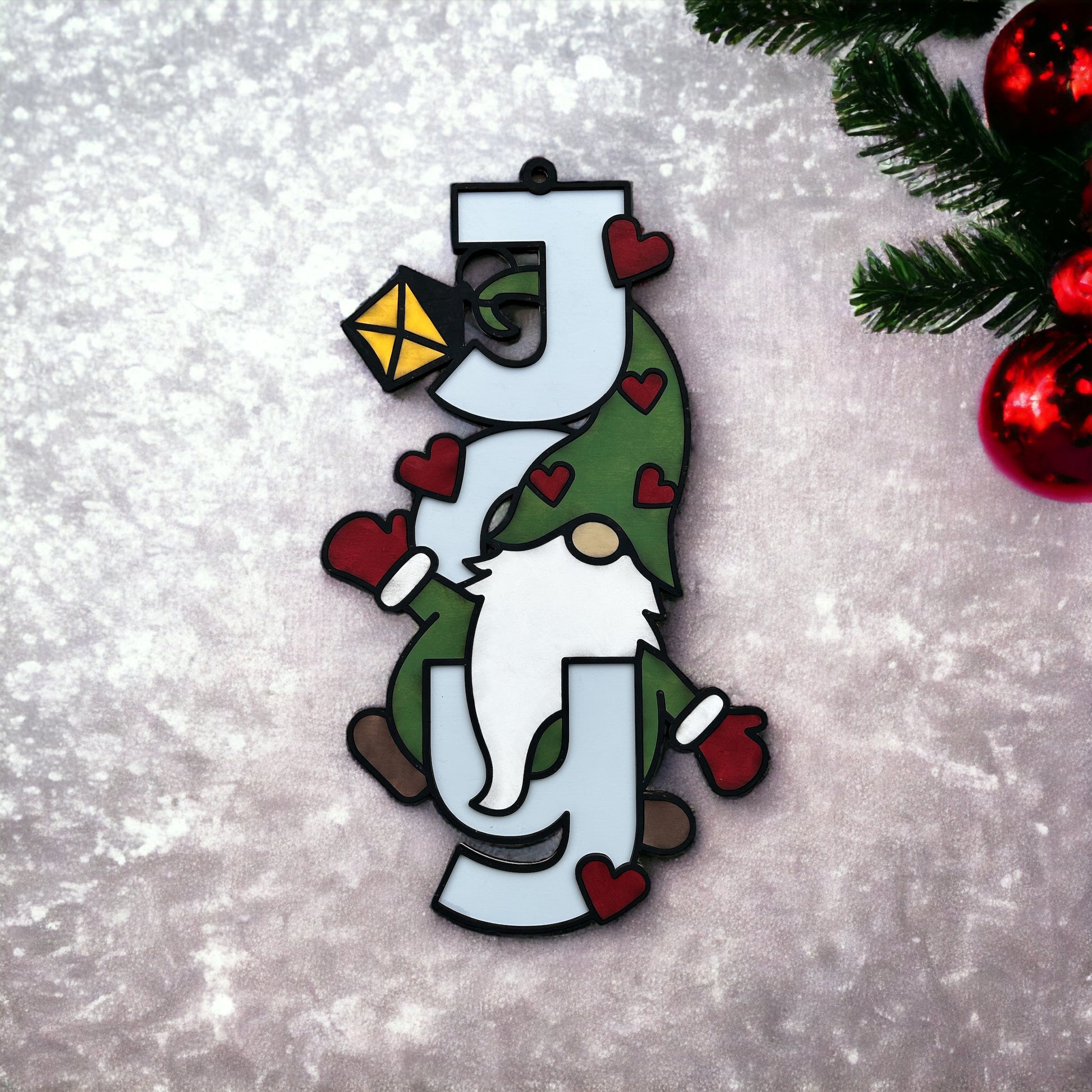 wood "Joy" layered sign