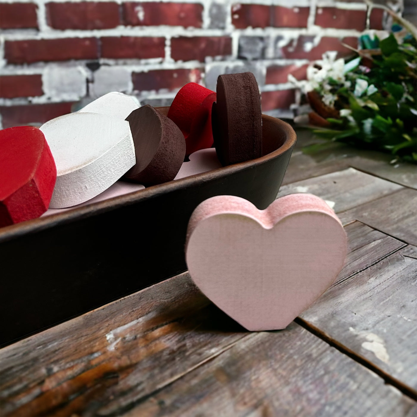 wood candy hearts