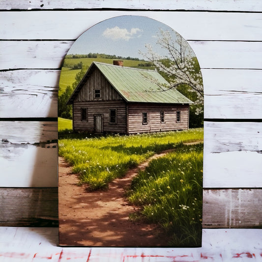 Prairie House - Printed Wood Arch Spring 2025 Decor