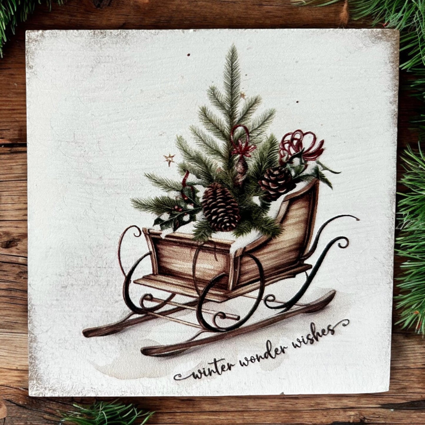 MINI Wood Christmas Signs - Holiday Home Decor