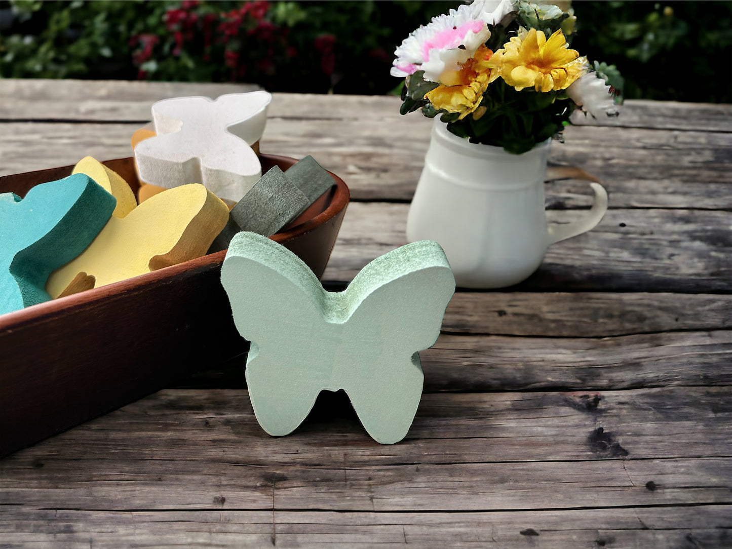 Primitive/Rustic MINI Wood Butterfly Bowl Fillers - set of 3