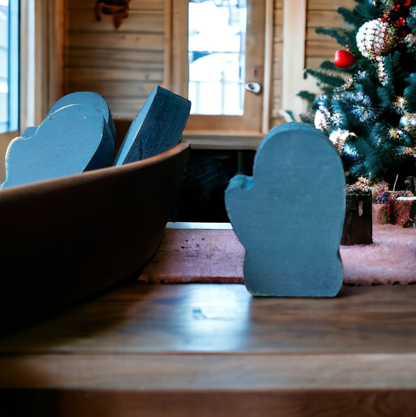 Primitive/Rustic MINI Winter Wood Mitten - Set of 3