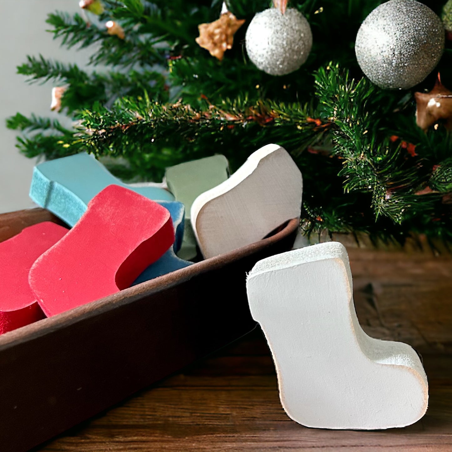 Primitive/Rustic Wood Holiday MINI Stocking Bowl Fillers