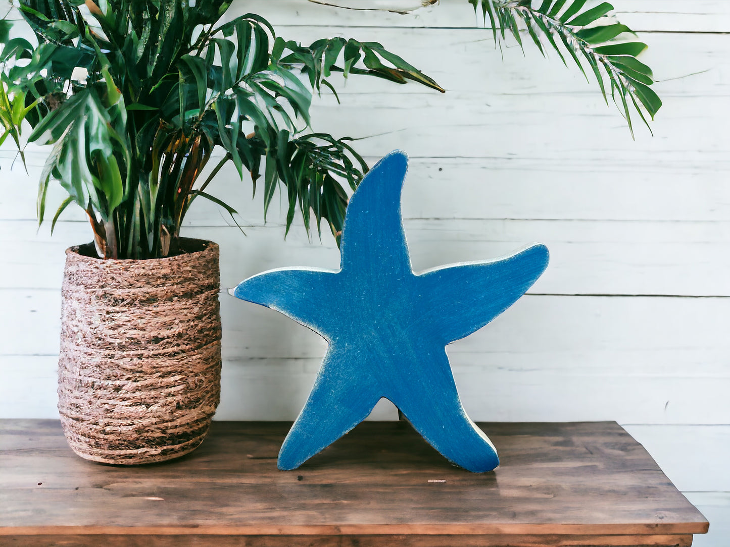 Rustic Wood Starfish - Beach Shelf Sitter