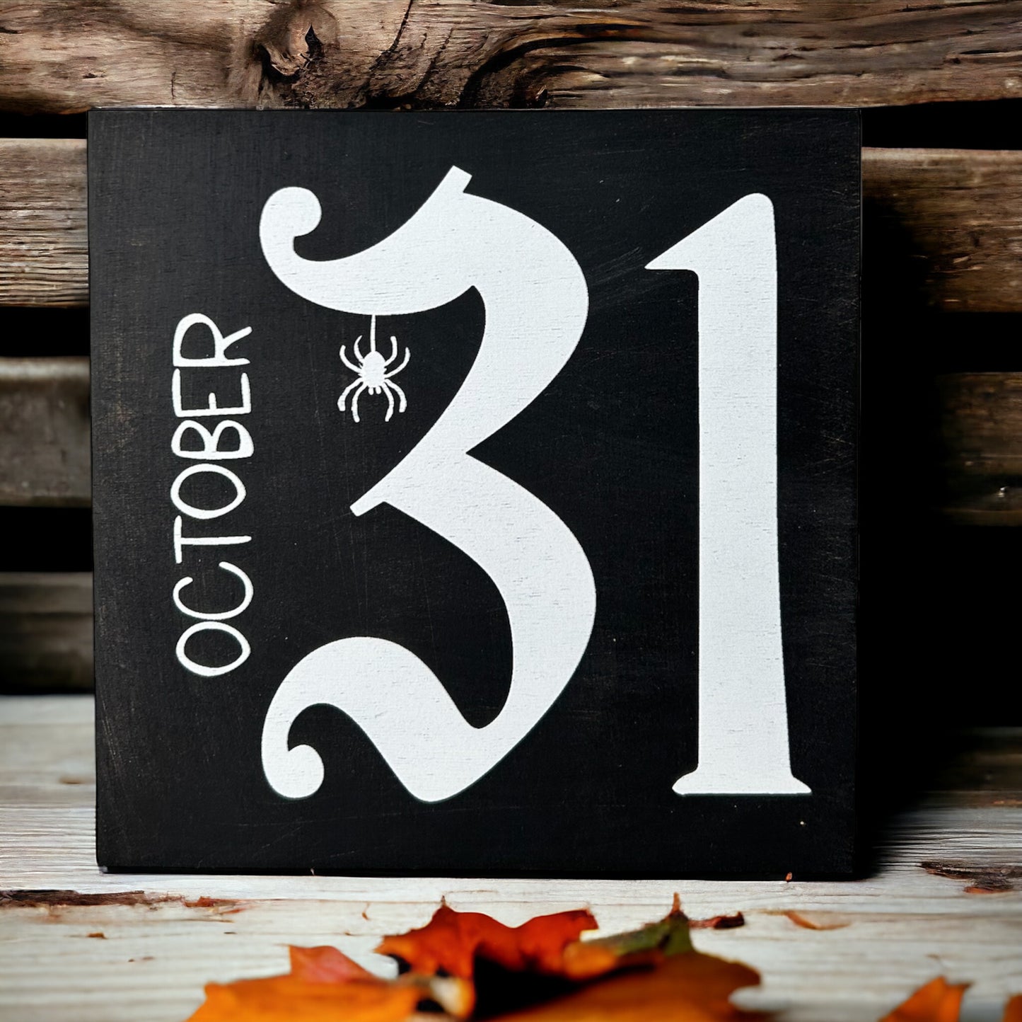 Primitive/Rustic October 31 Halloween Rustic Wood Sign