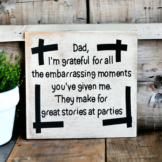 Funny Father’s Day Mini Rustic Wood Sign