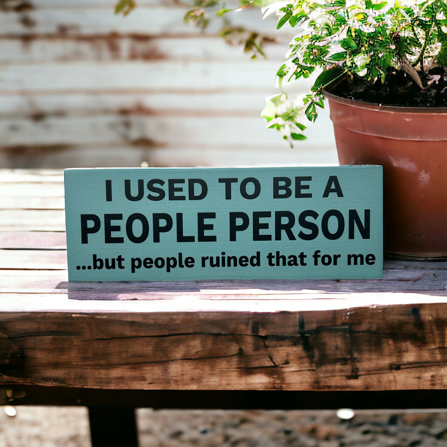 I Used to be a People Person - Rustic Shelf Sign