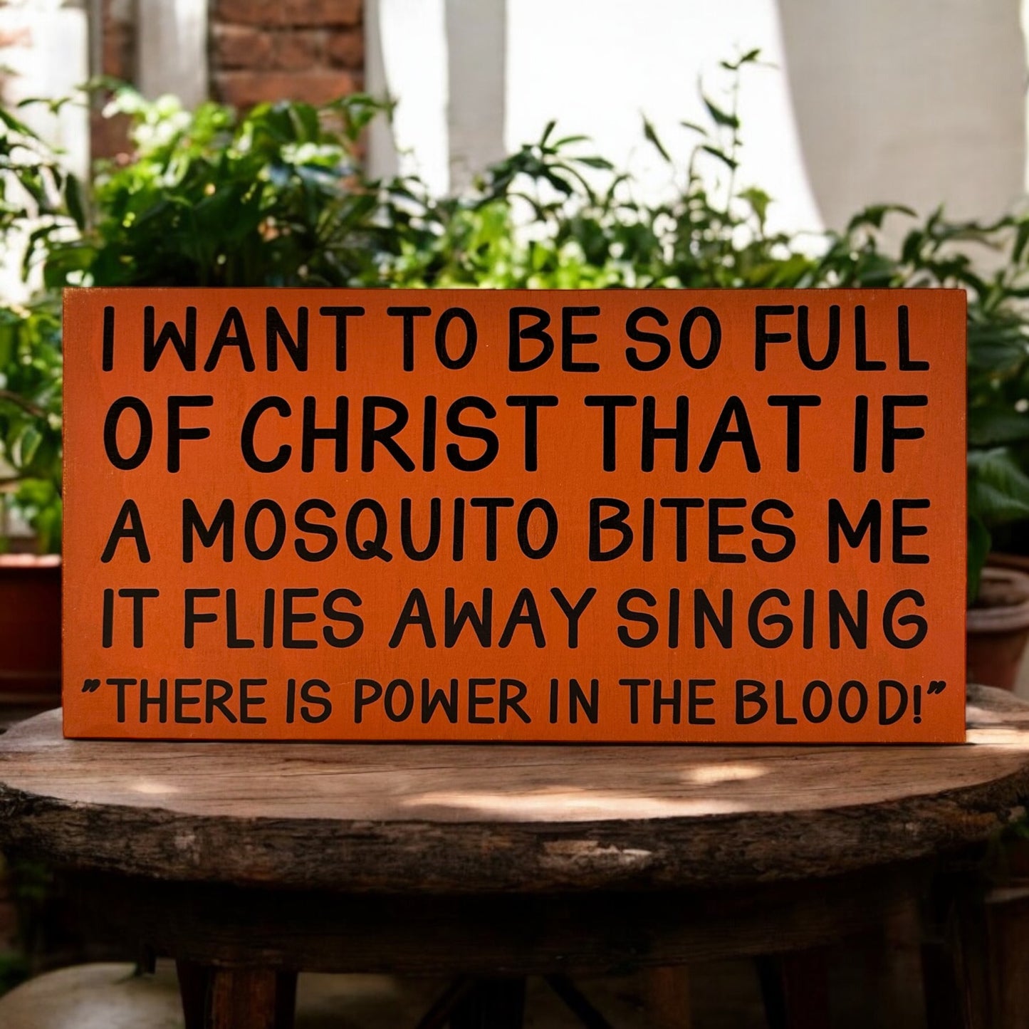 There is Power in the Blood- Funny/Inspirational Rustic Sign