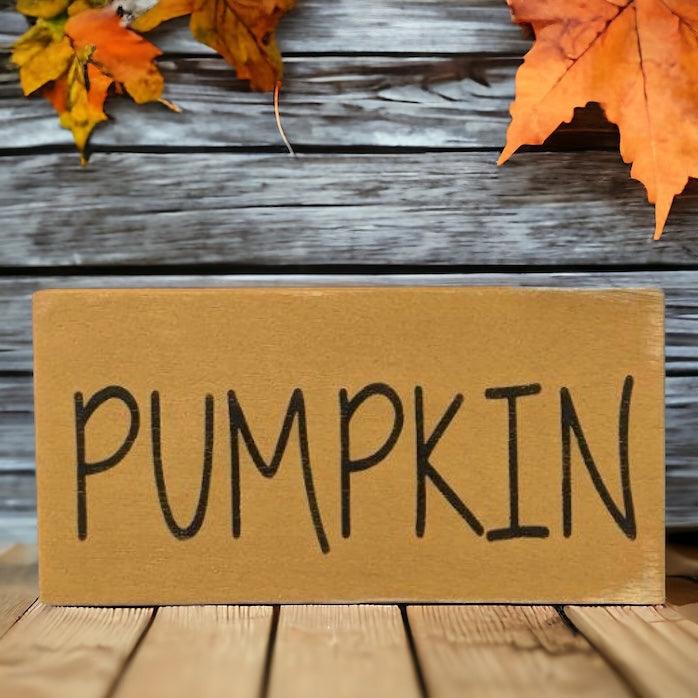 Primitive/Rustic Pumpkin Shelf Sitter - Prim Orange