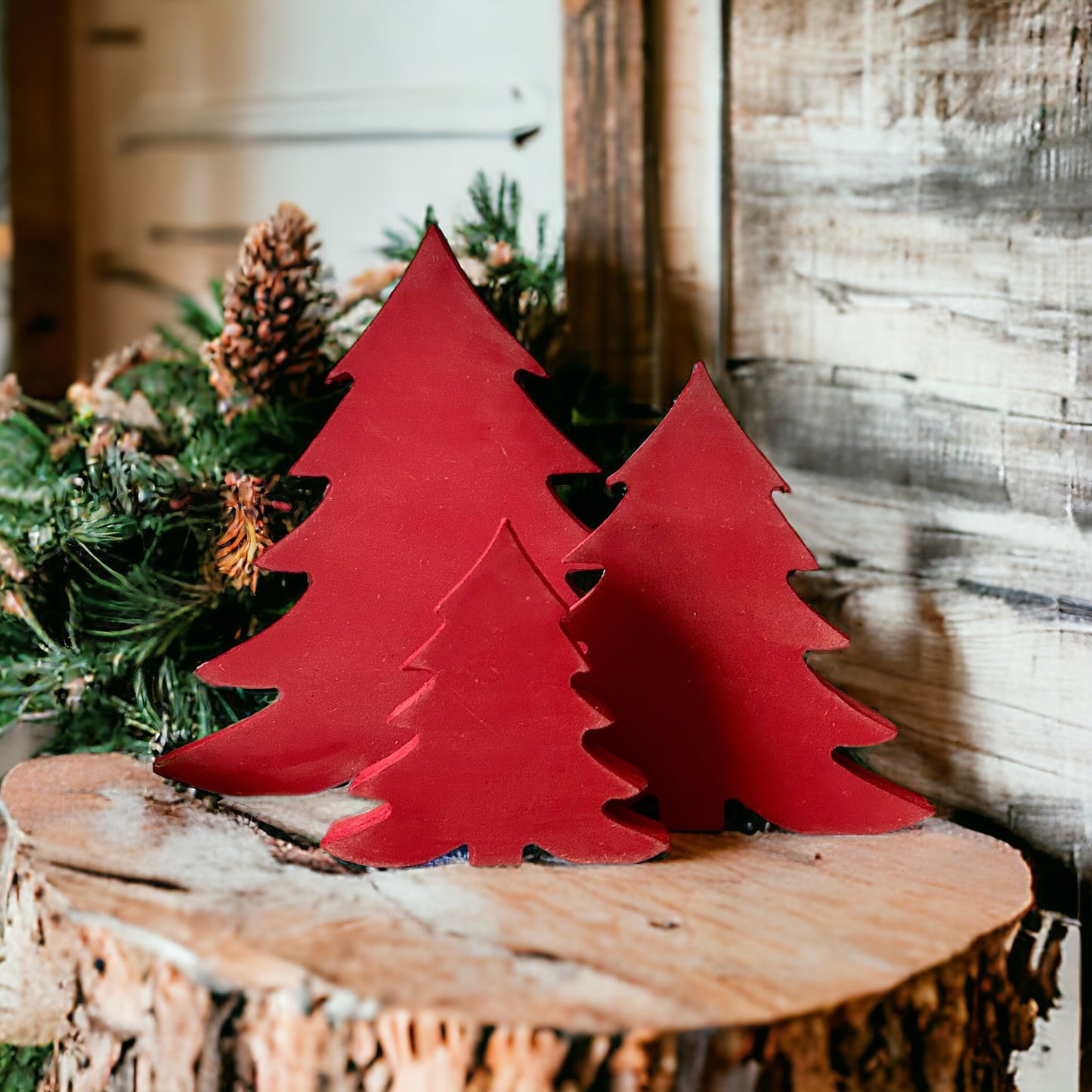 Primitive/Rustic Wood Christmas/Winter Tree - Fluffy Style