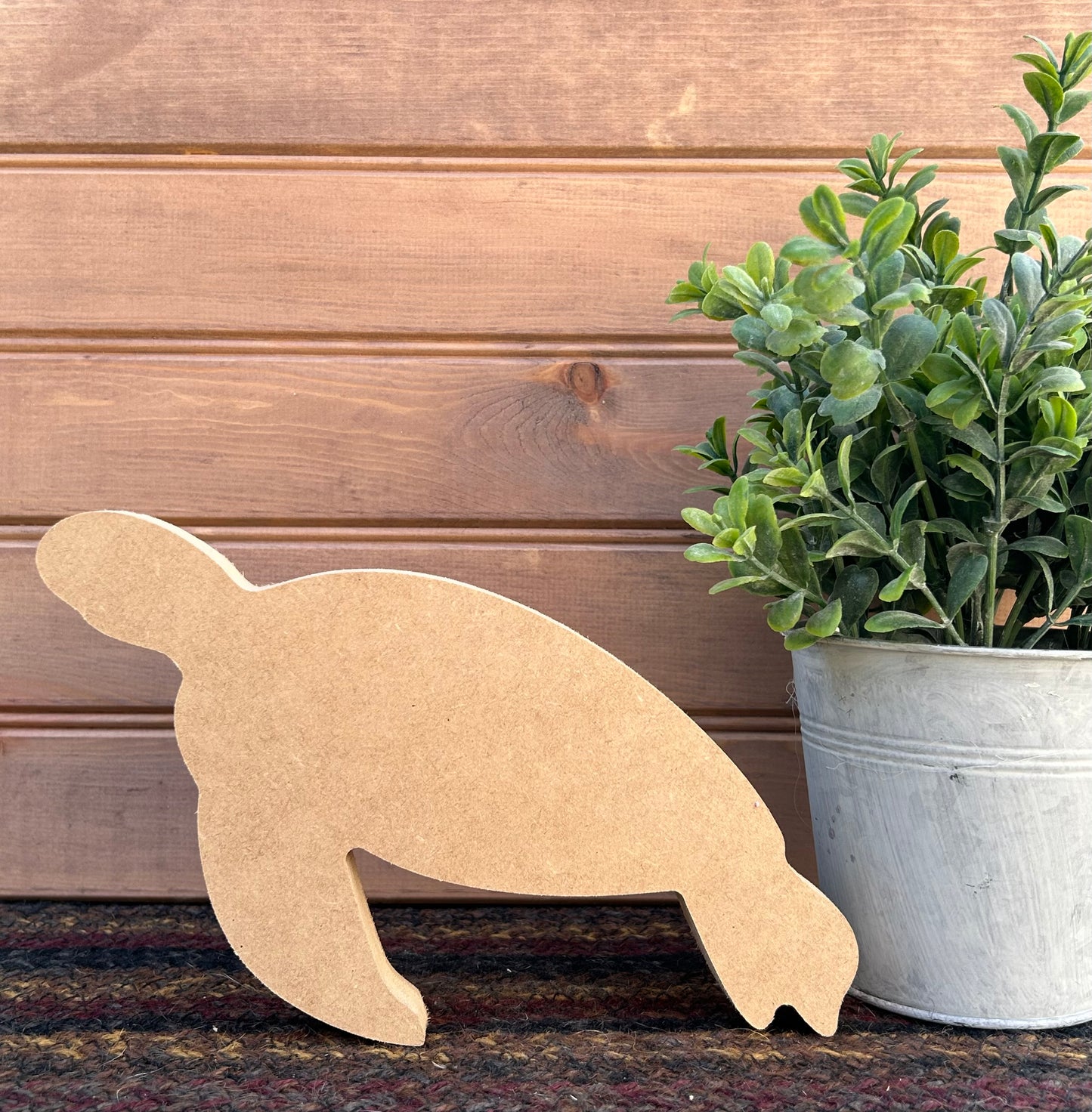 Primitive/Rustic Wood Sea Turtle