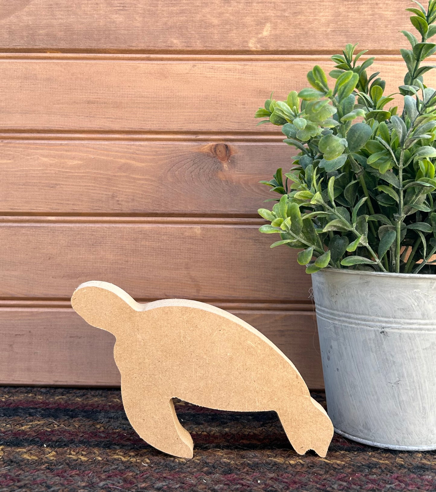 Primitive/Rustic Wood Sea Turtle