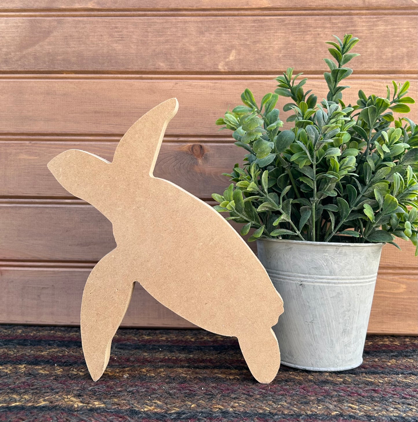 Primitive/Rustic Wood Sea Turtle
