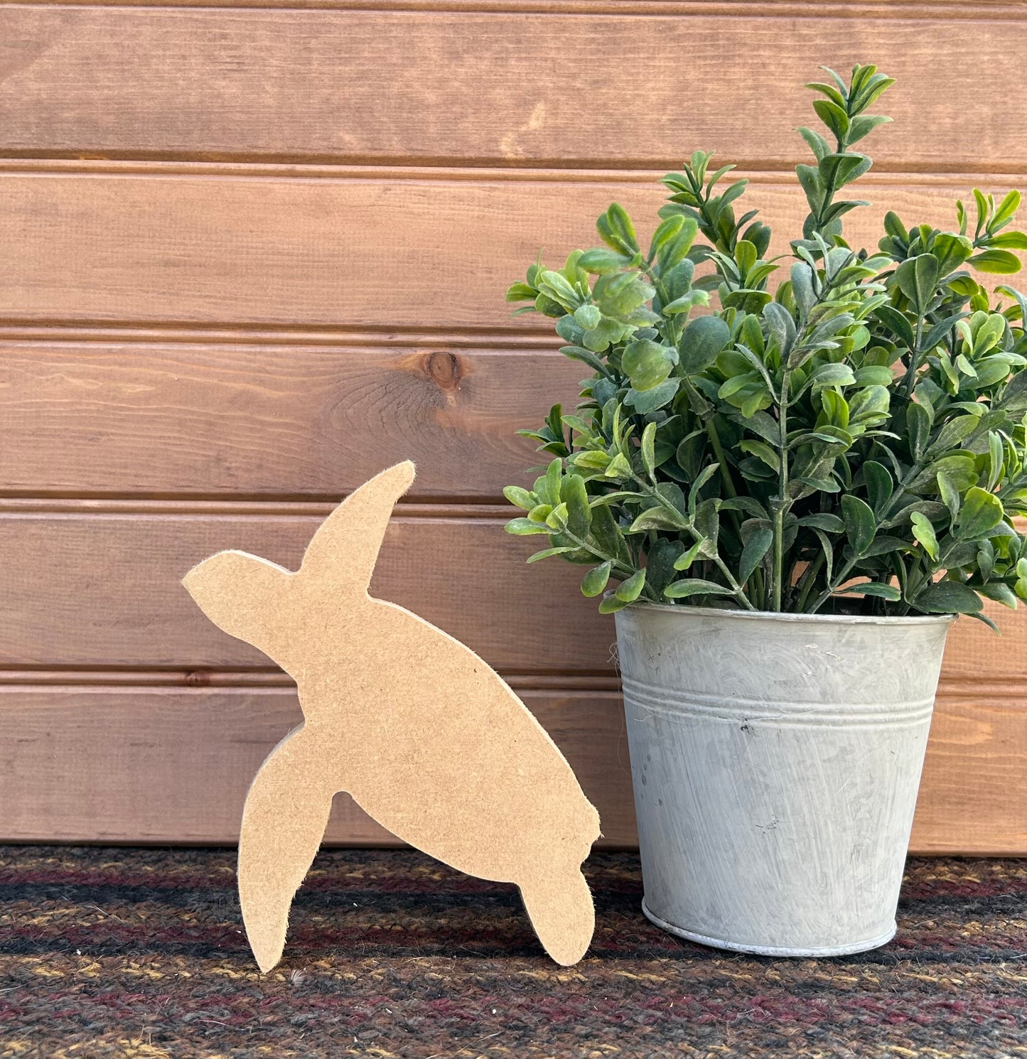 Primitive/Rustic Wood Sea Turtle