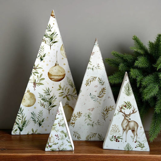 Farmhouse Wood Christmas Trees-Neutral Christmas 2025  Decor