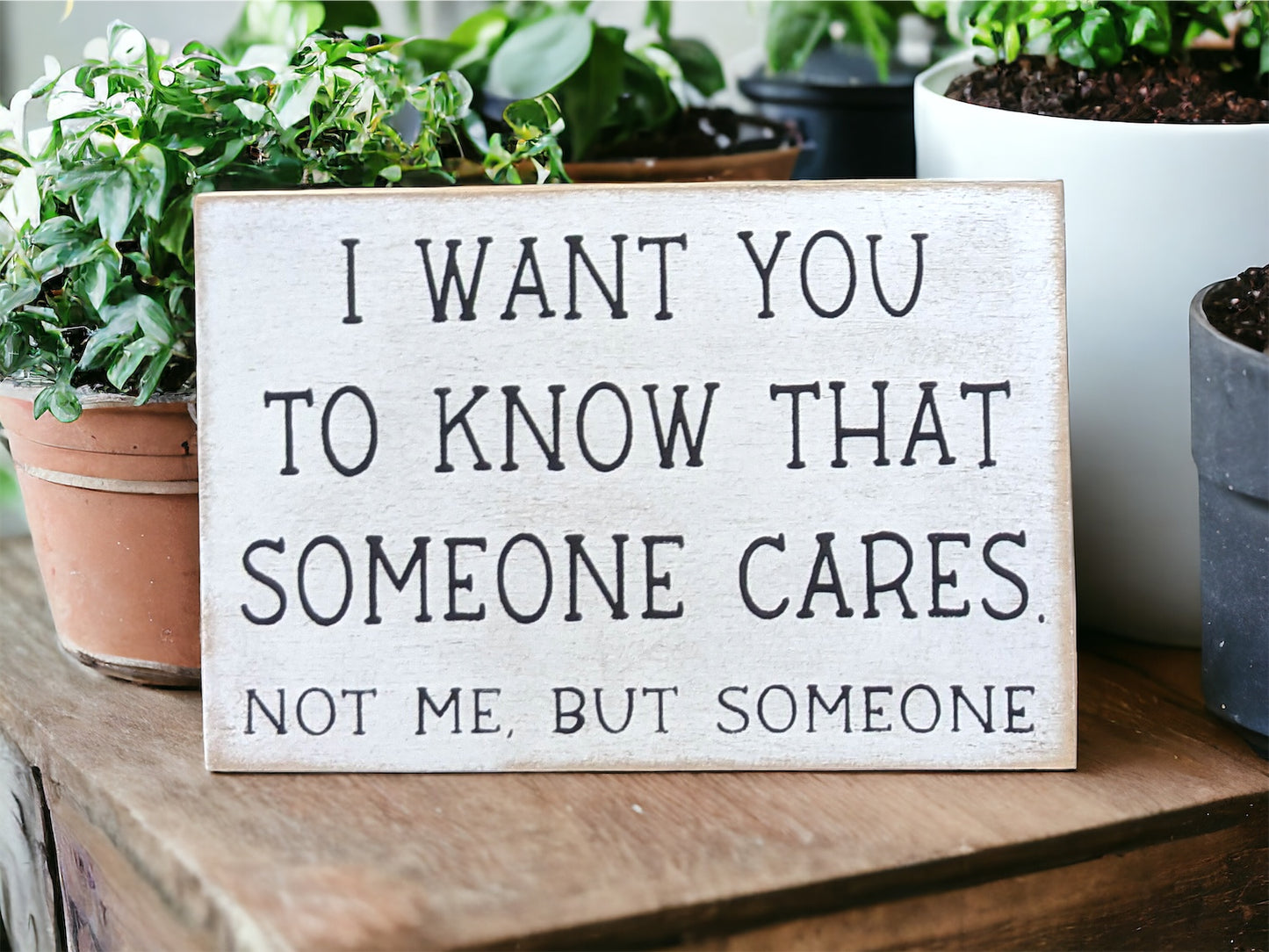 Someone Cares - Funny Rustic Shelf Sitter