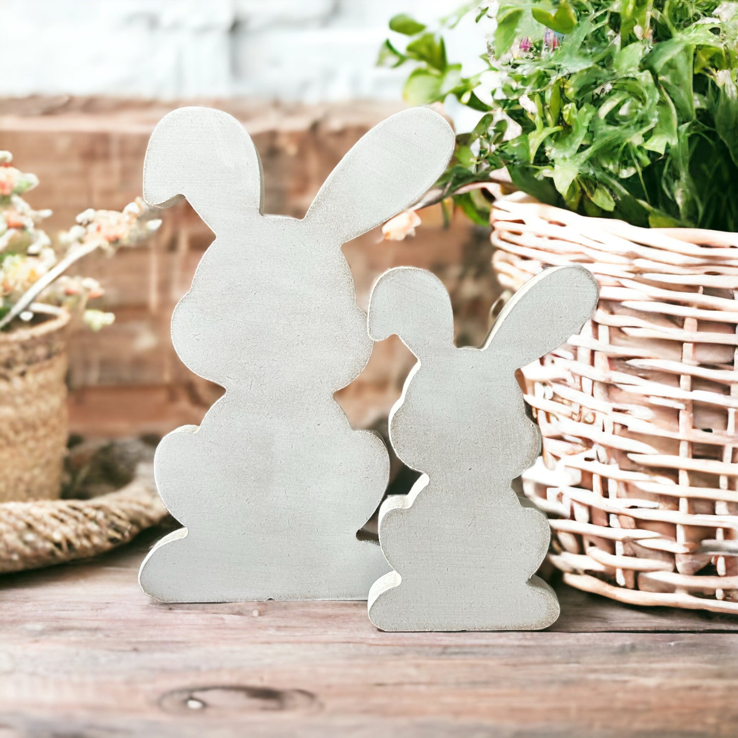 wood Easter bunnies