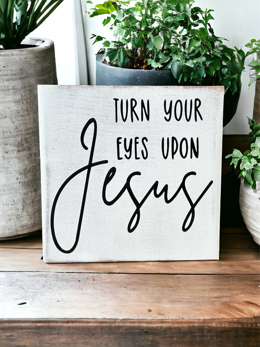 "Jesus" wood sign
