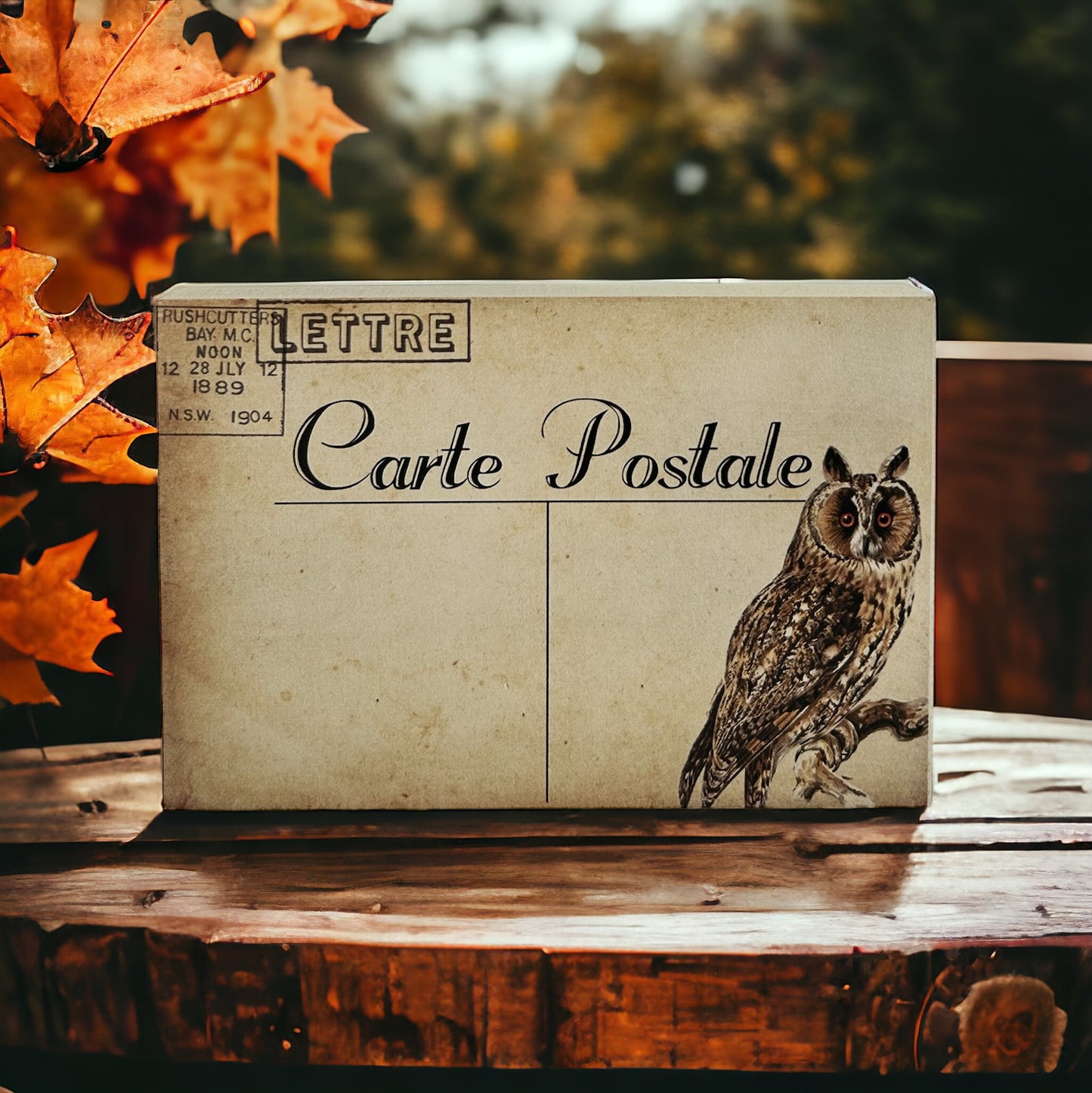 Vintage Style Wood “Postcards” - Fall/Autumn Home Accents