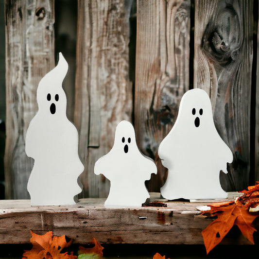 Halloween Wood Ghost Family