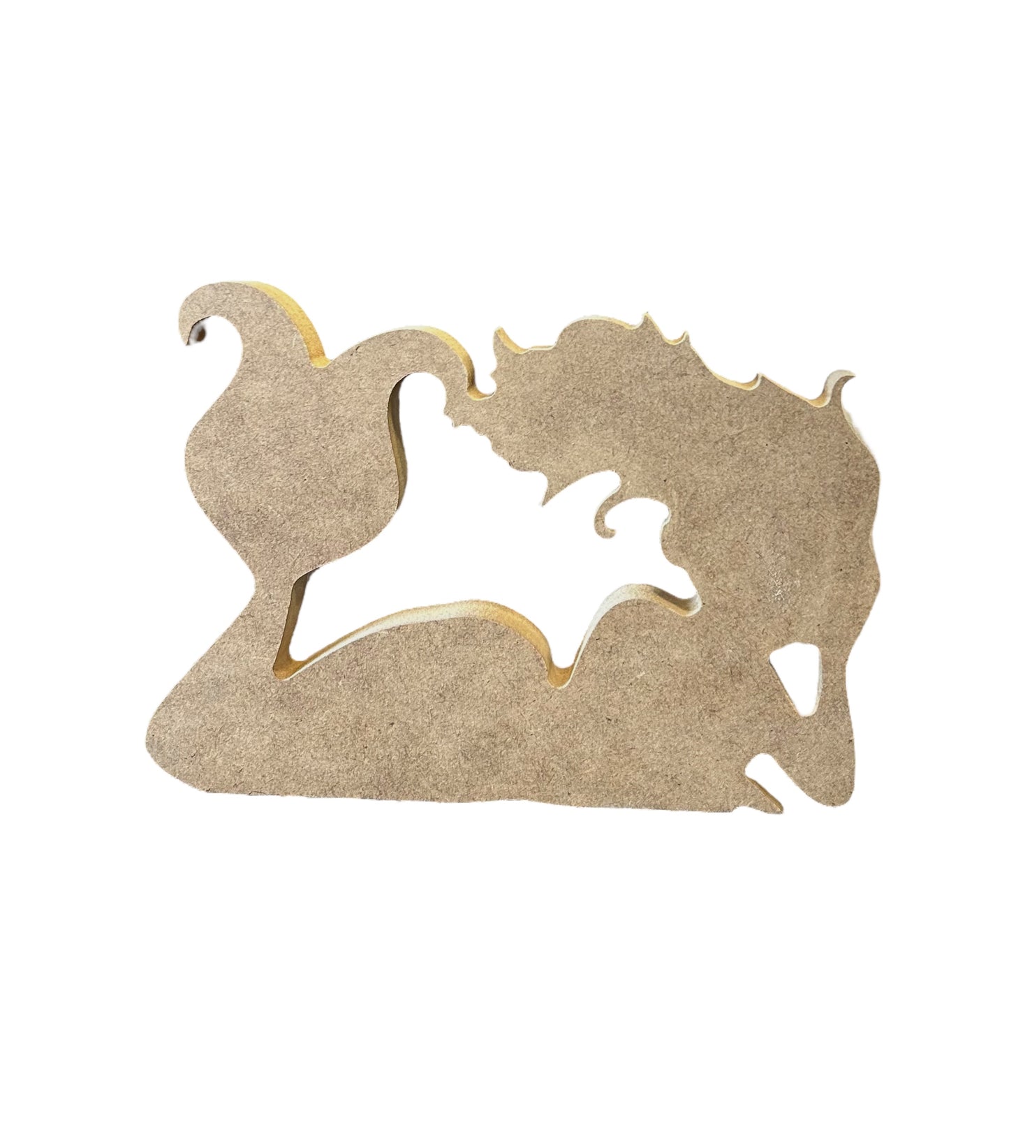 Primitive Wood Mermaid Shelf Sitter