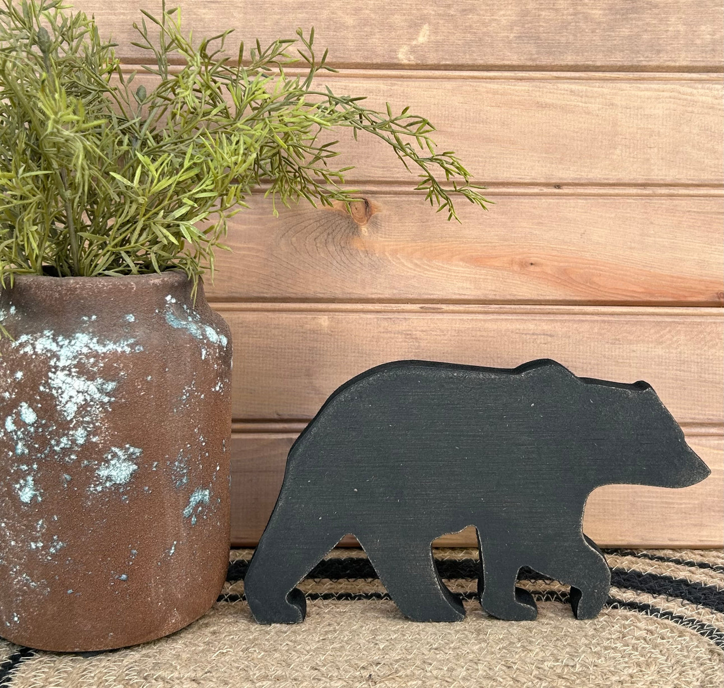 Primitive/Rustic Wood Bears- Papa Bear-Mama Bear-Baby Bear