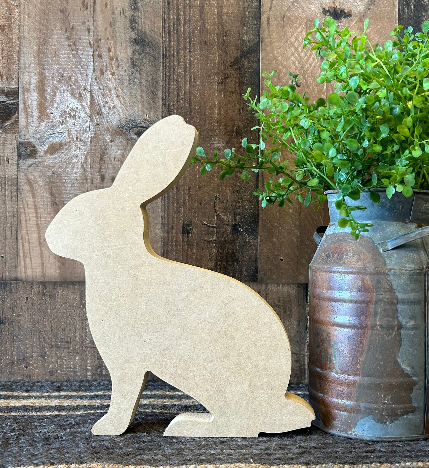 Primitive Rustic Wood Bunny Shelf Sitter - Style One