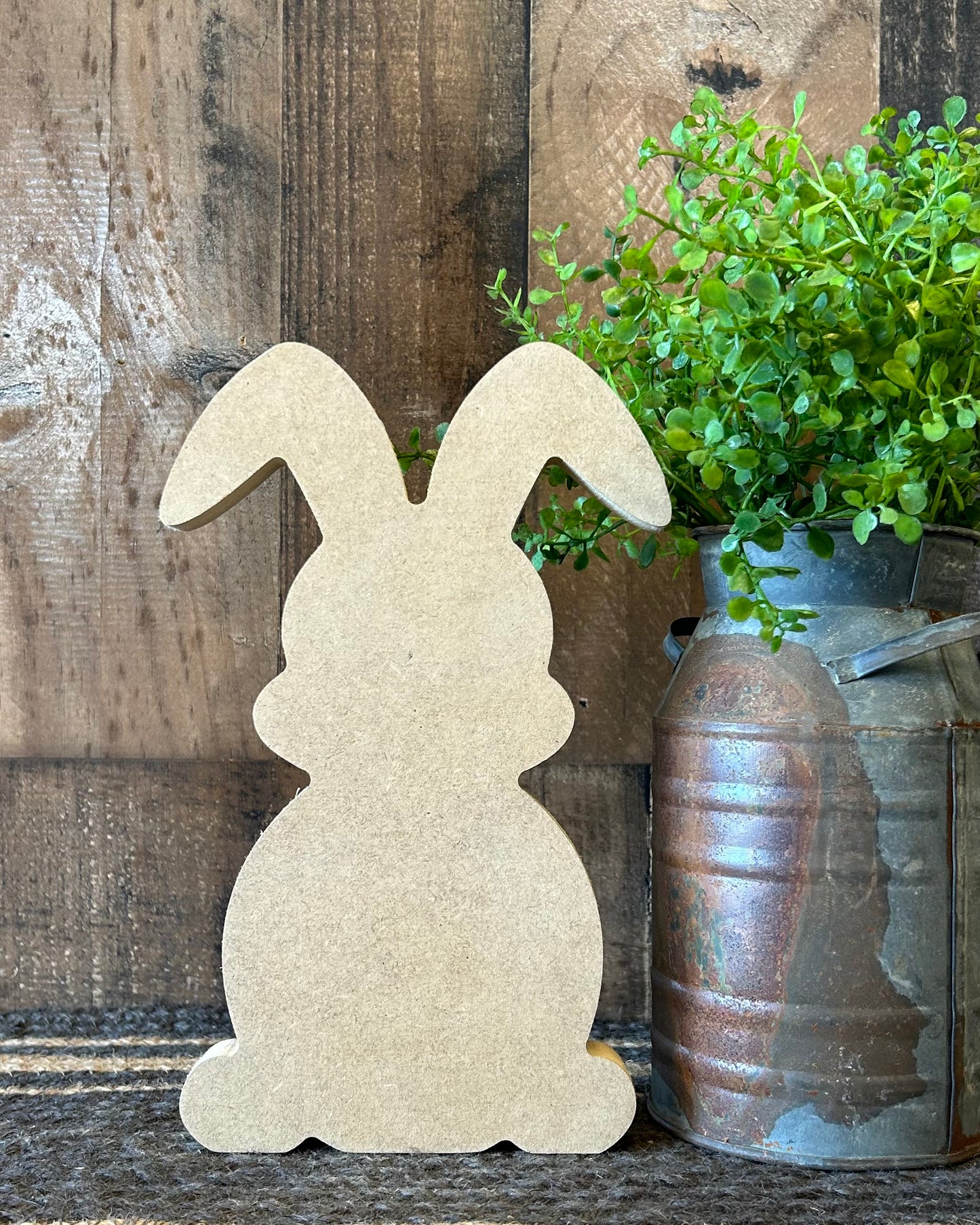 Primitive Rustic Wood Bunny Shelf Sitter - Style Five