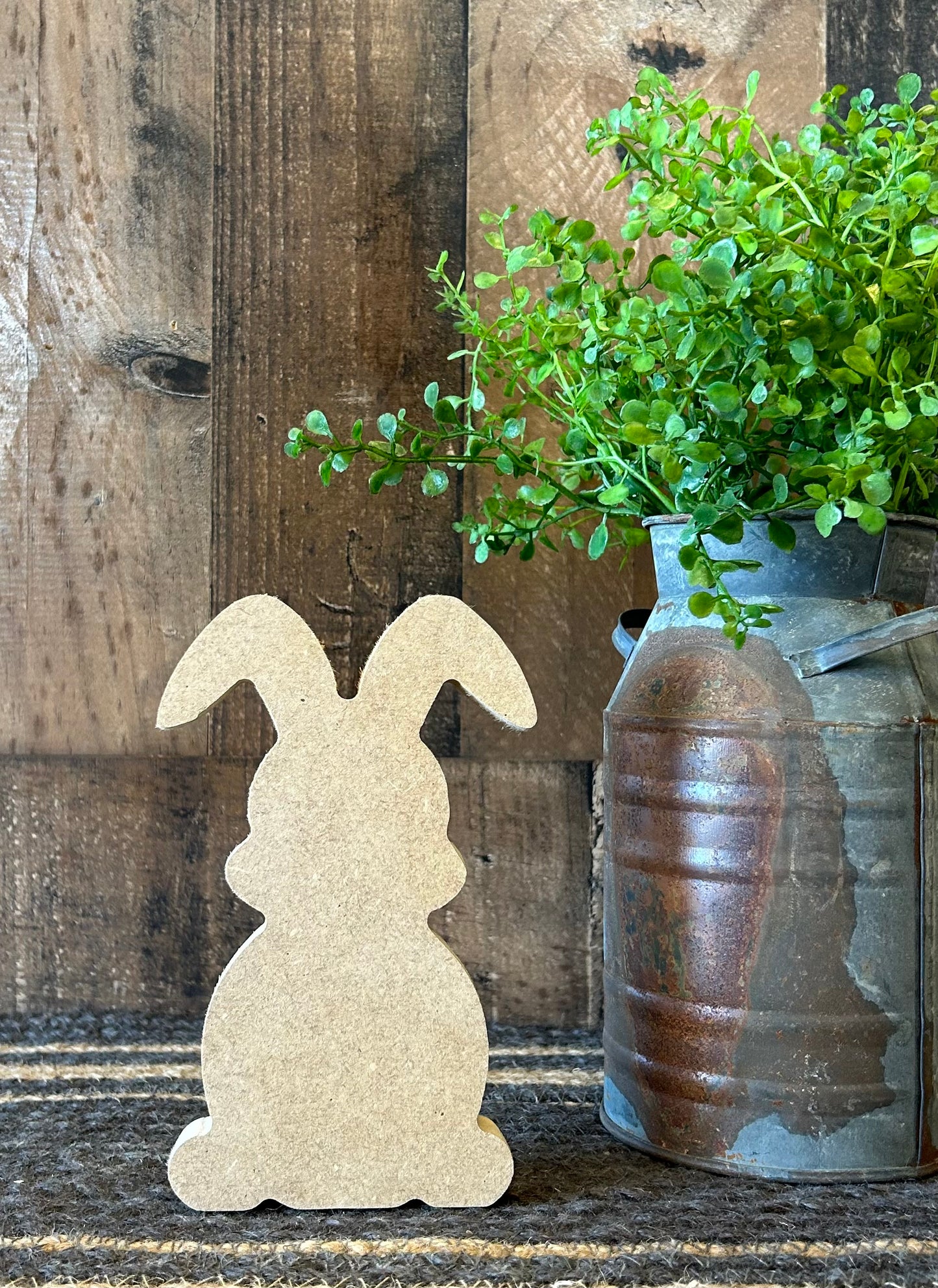 Primitive Rustic Wood Bunny Shelf Sitter - Style Five