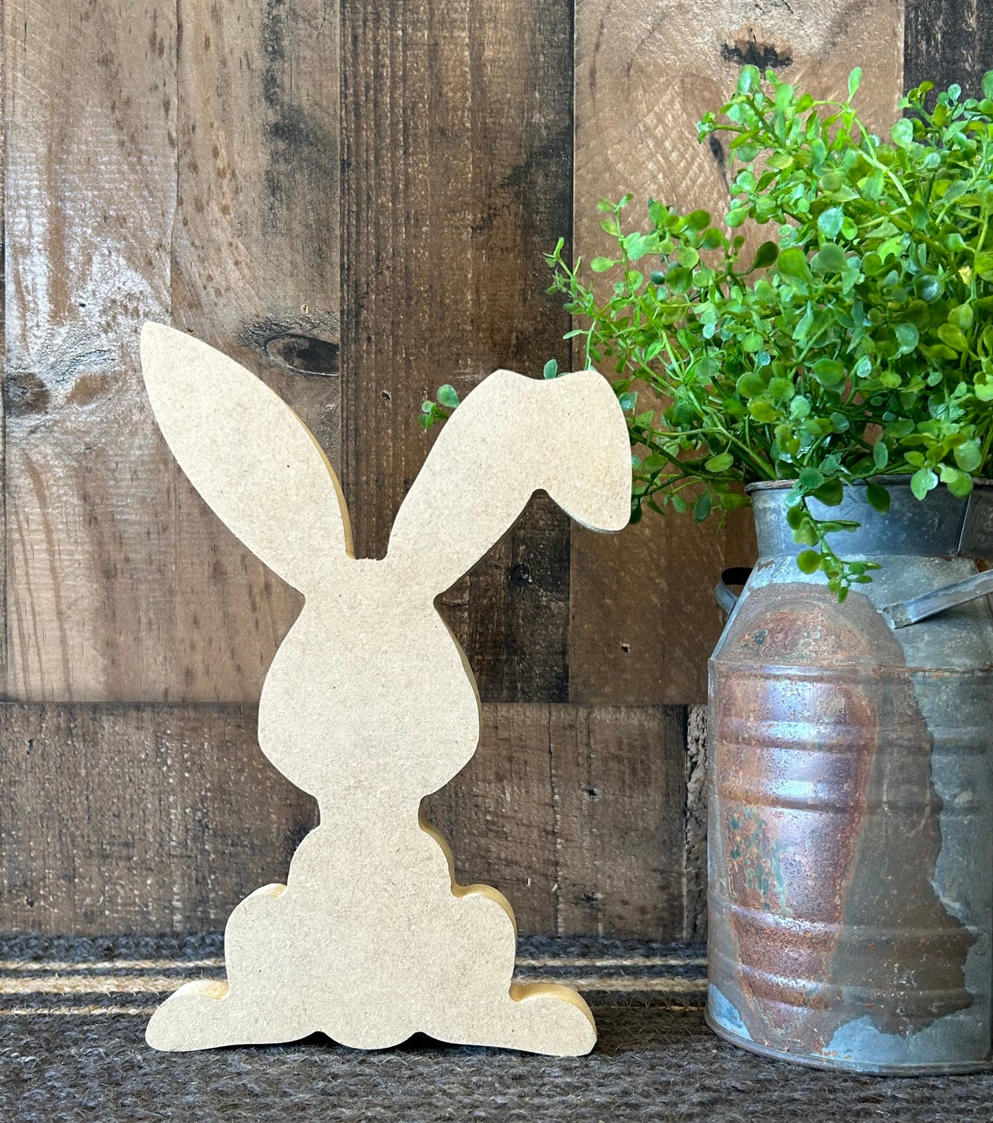 Primitive Rustic Wood Bunny Shelf Sitter - Style Seven