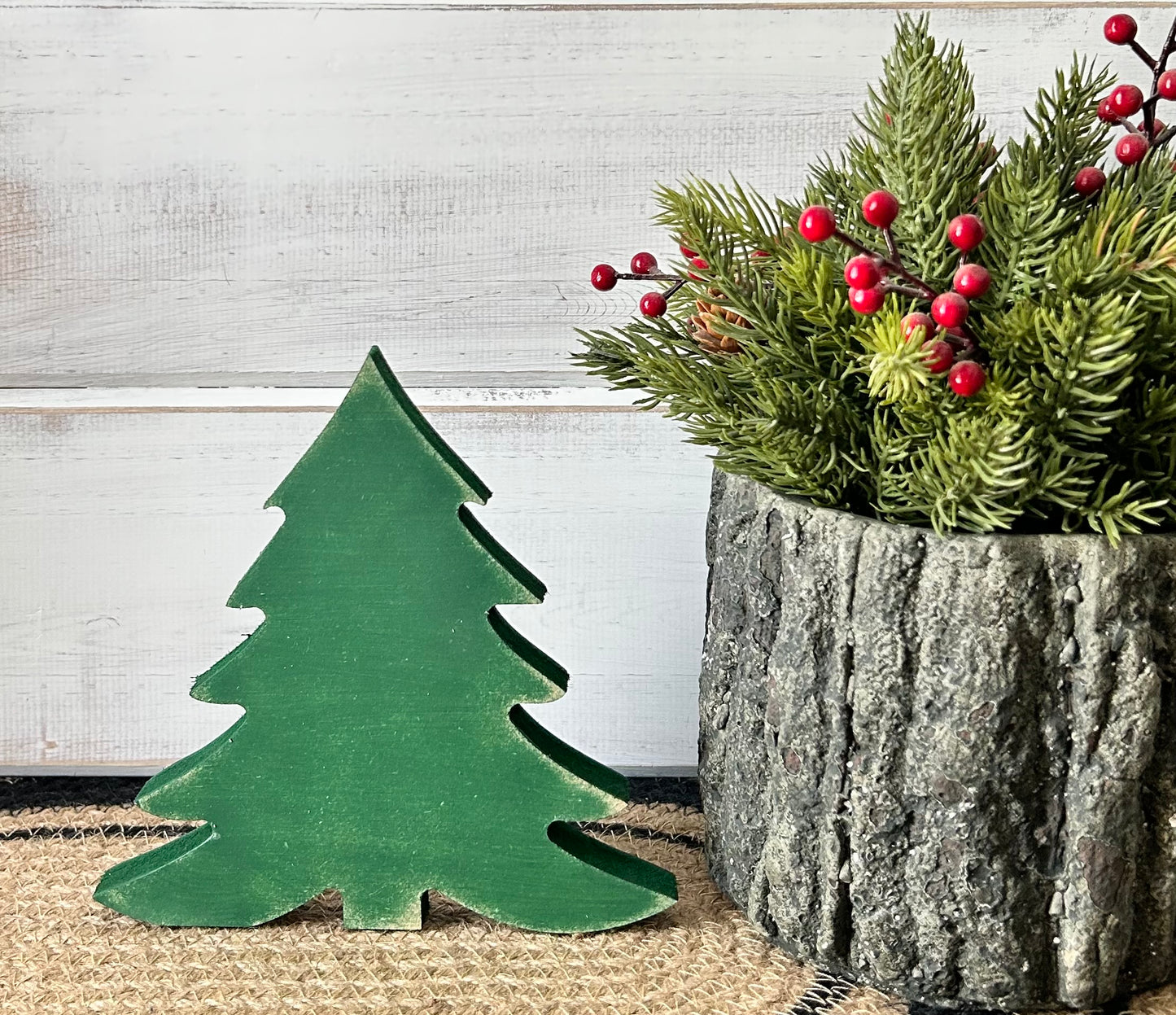 Primitive/Rustic Wood Christmas/Winter Tree - Fluffy Style