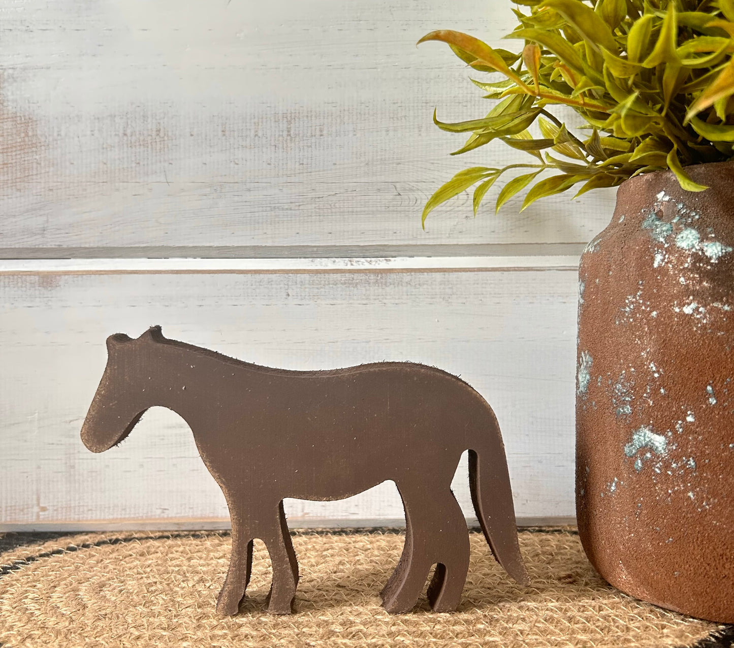 Primitive/Rustic Wood Horse Shelf Sitter