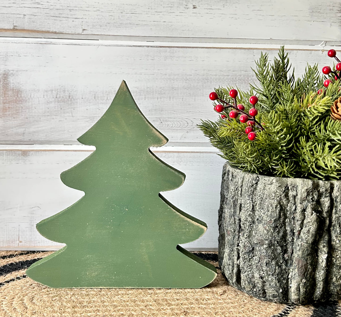 Primitive Wood Christmas Tree Sitters - Original Style