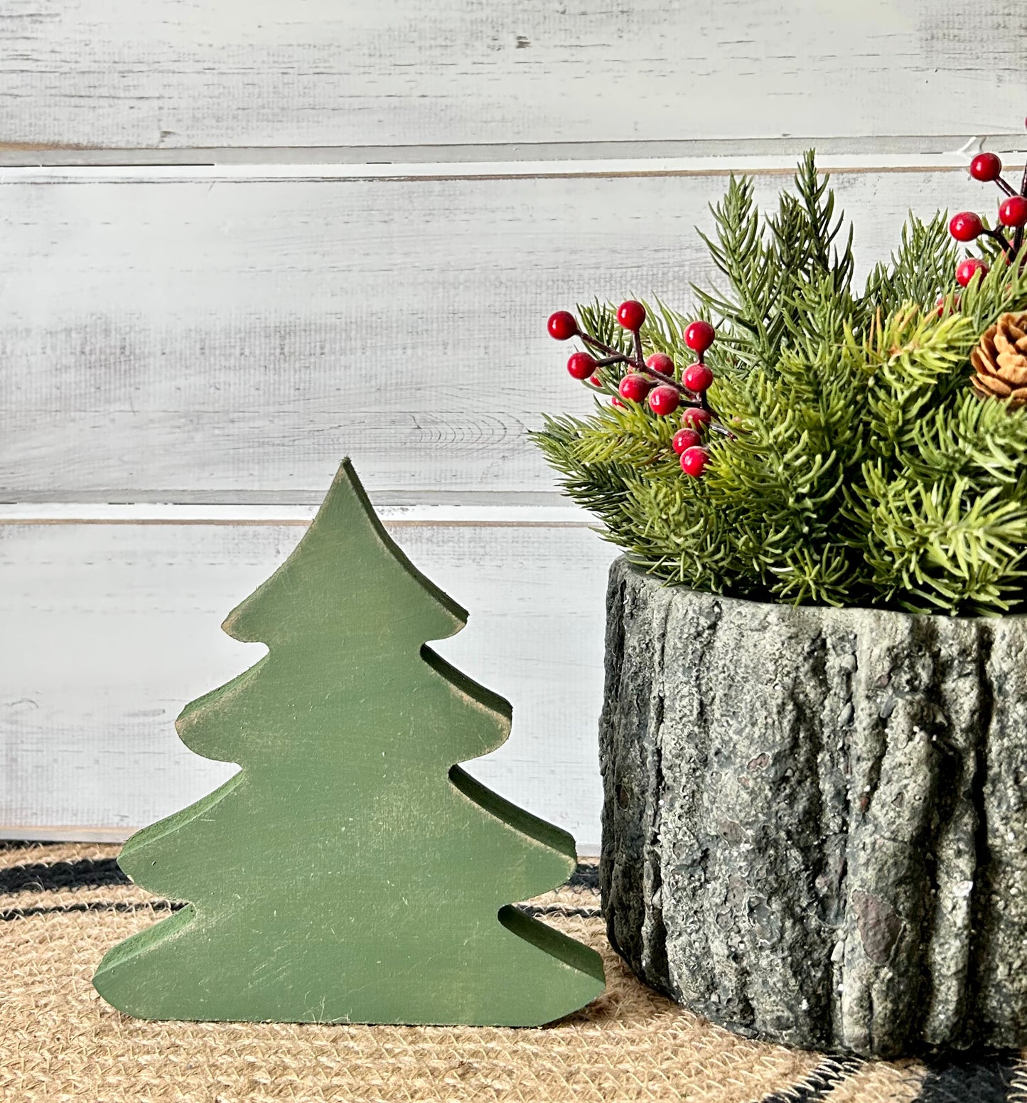 Primitive Wood Christmas Tree Sitters - Original Style