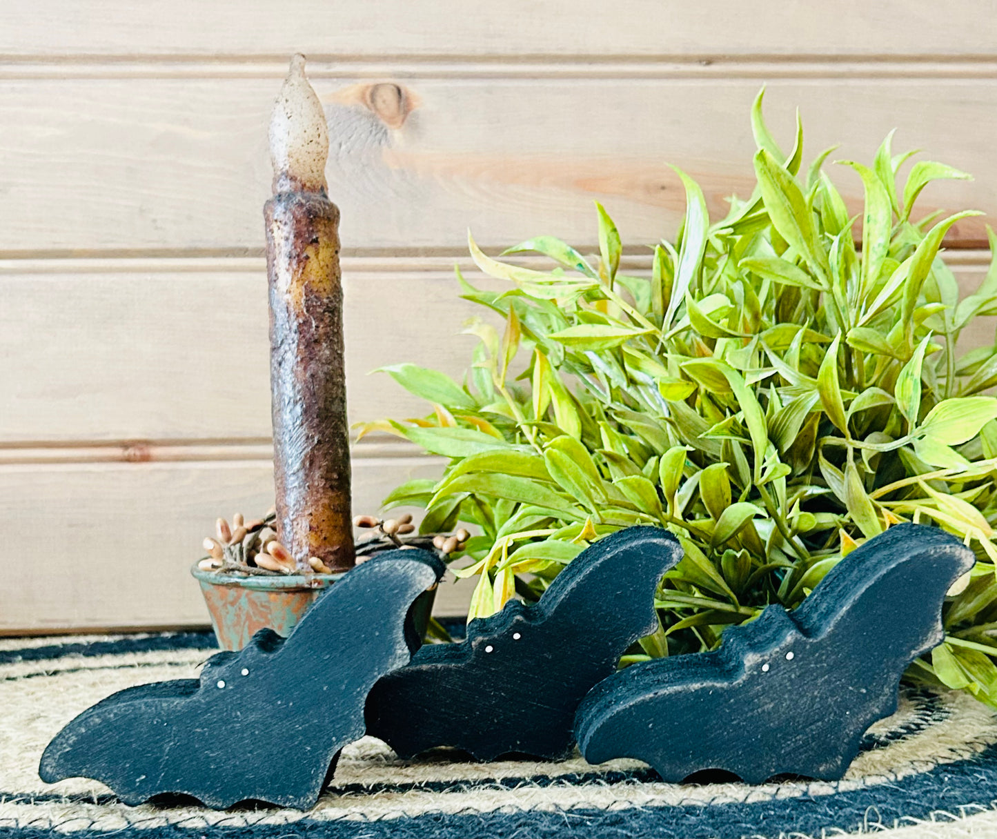 Primitive/Rustic Halloween Wood Bat Bowl Fillers