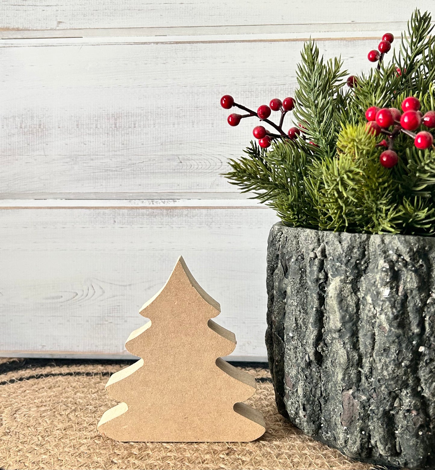 Primitive Wood Christmas Tree Sitters - Original Style