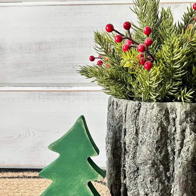 Primitive/Rustic Wood Christmas/Winter Tree - Leaning