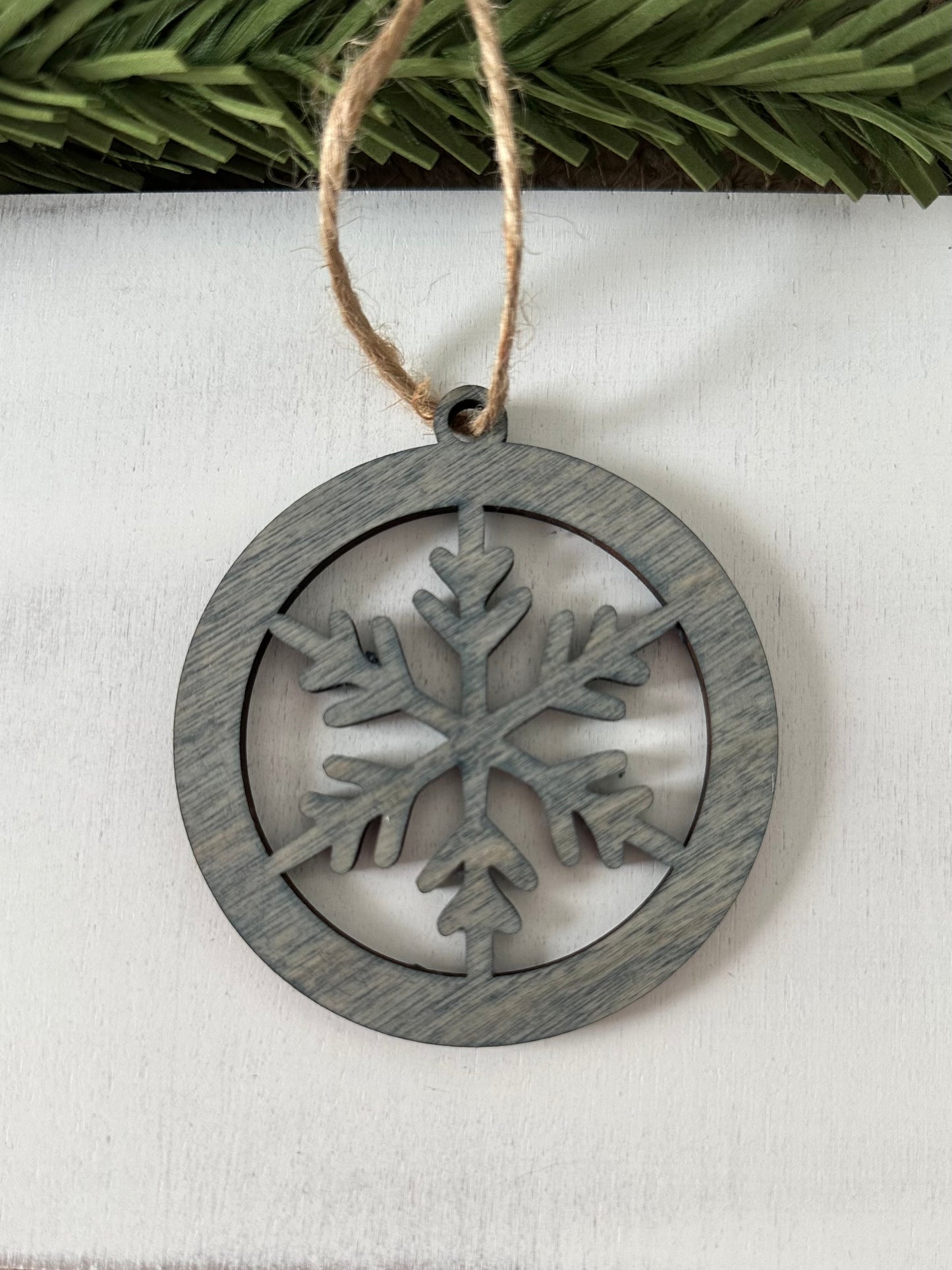 wood snowflake ornament