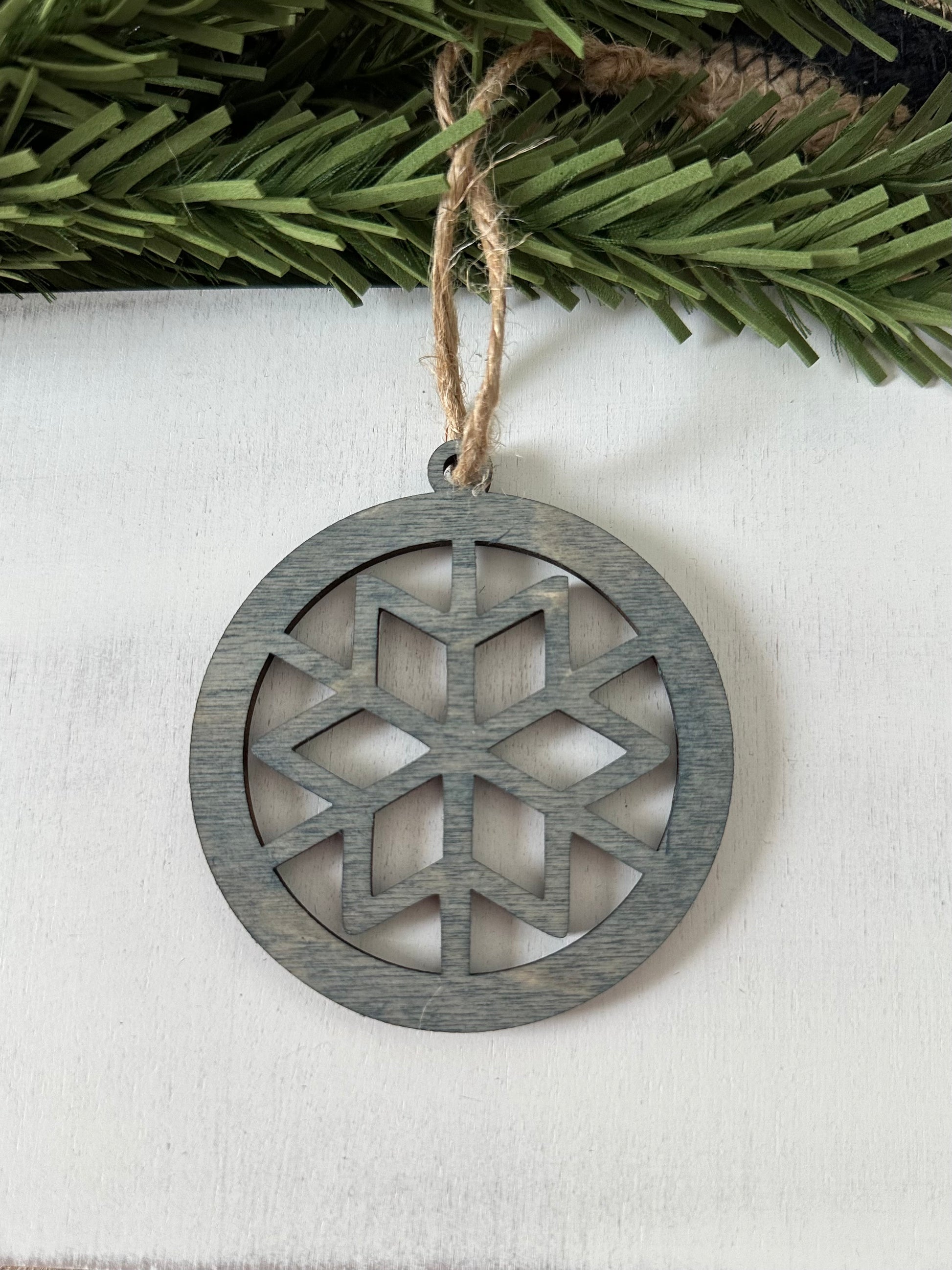 wood snowflake ornament