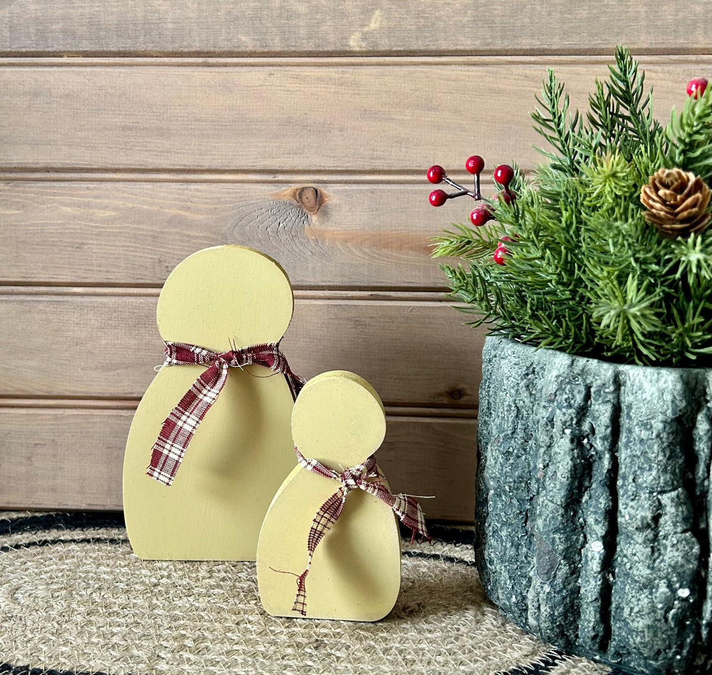 Primitive Snowman - Shelf Sitter