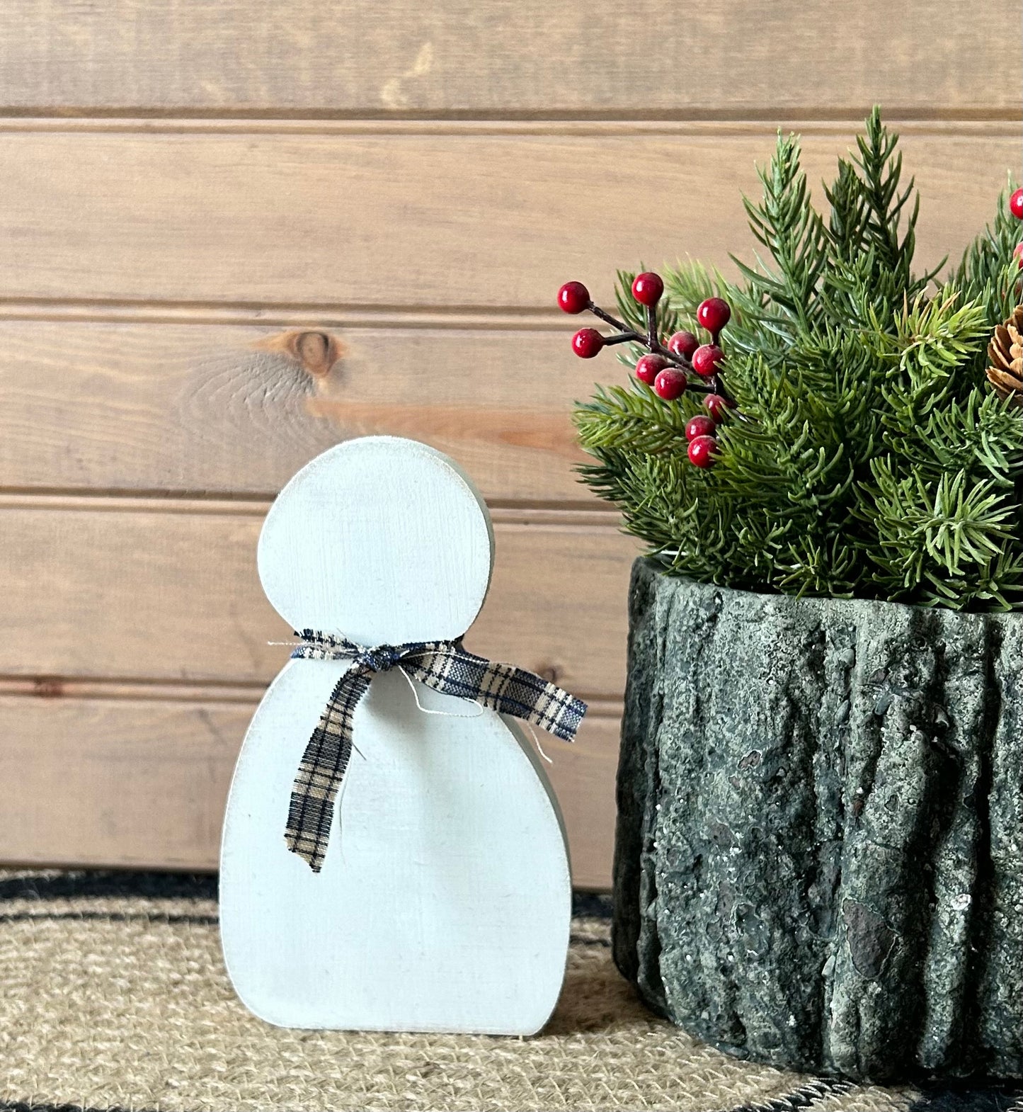 Primitive Snowman - Shelf Sitter