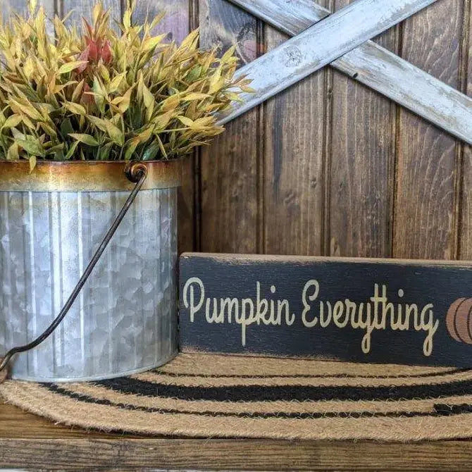 Pumpkin Everything Rustic Wood Shelf Sitter