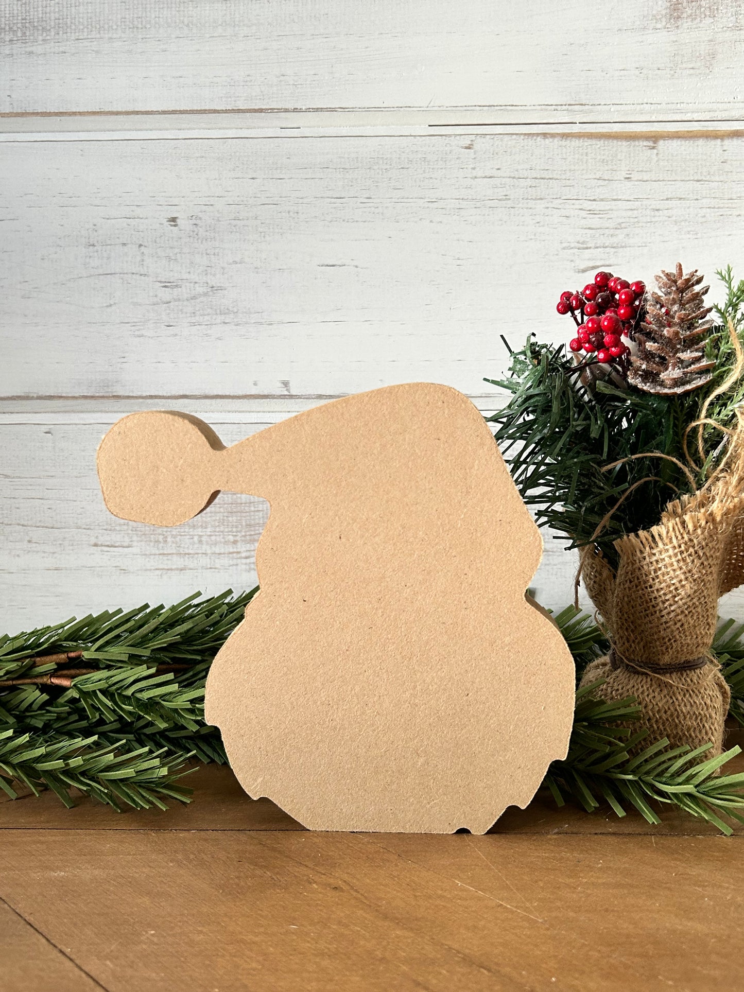 small wood Santa hat and beard