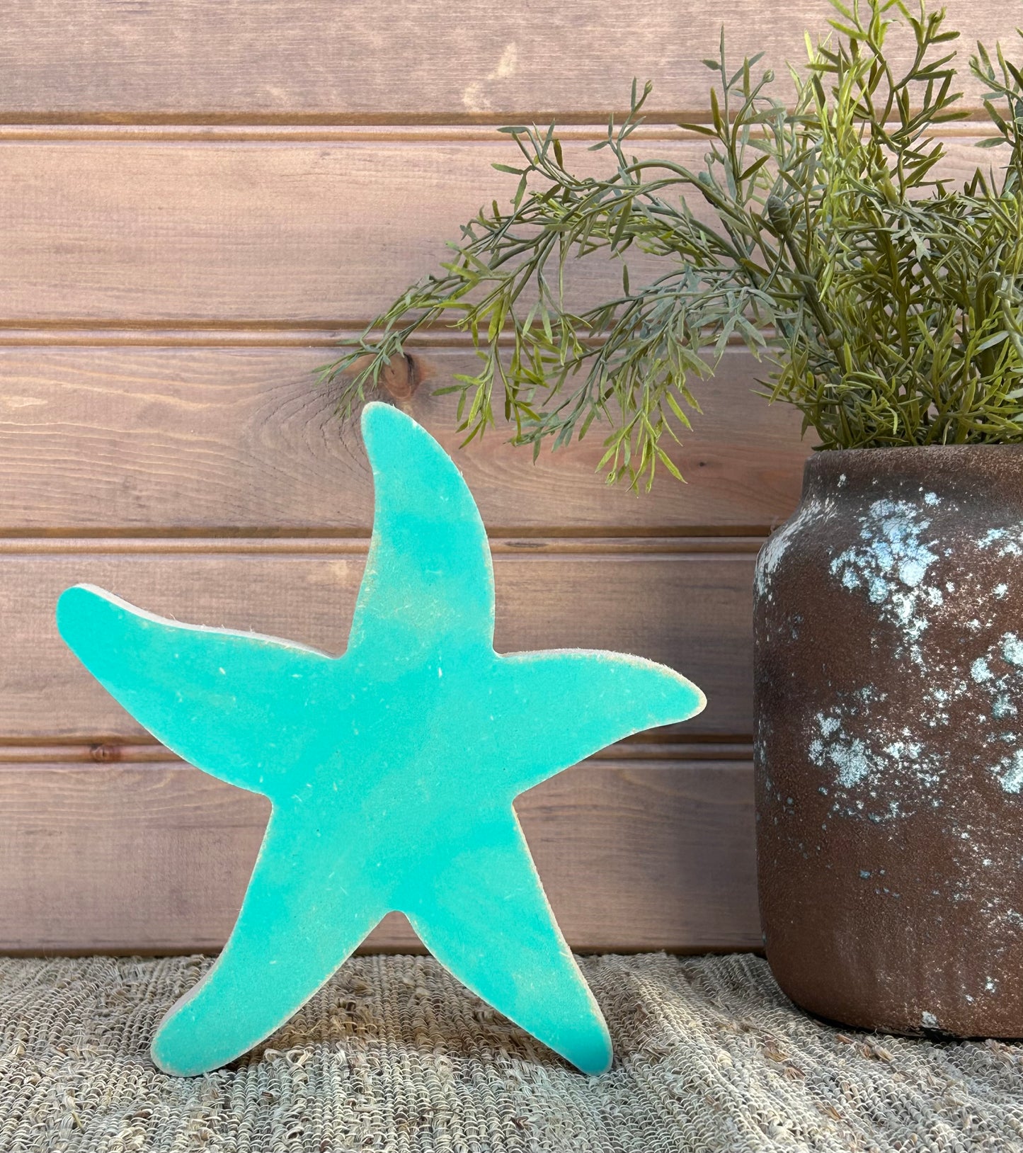 Rustic Wood Starfish - Beach Shelf Sitter
