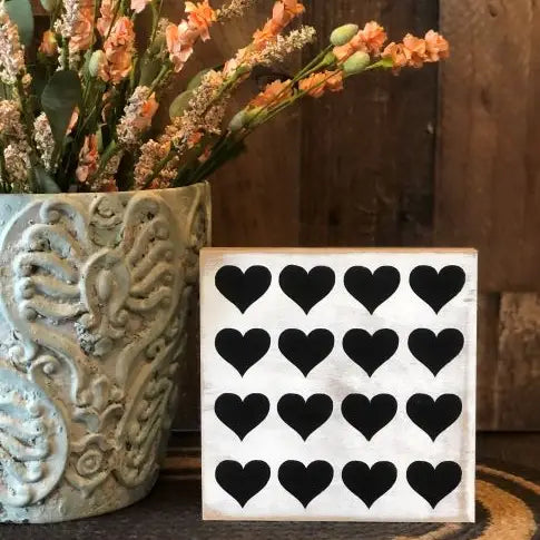 Valentine’s Hearts - Rustic Shelf Sitter