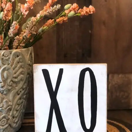 Valentine’s XO - Rustic Wood Shelf Sitter