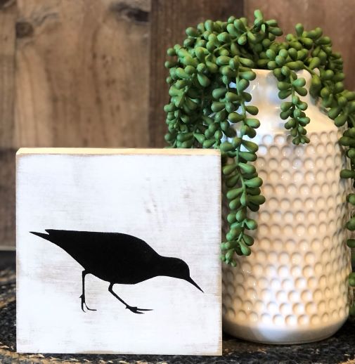 sandpiper wood sign